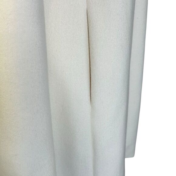 Via Spiga Cream Wool Blend Toggle Closure Tailored Coat | Size 8 - Picture 4 of 11